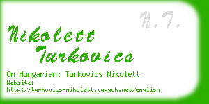 nikolett turkovics business card